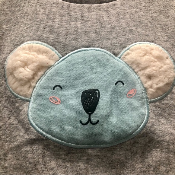 Toddler Girls Sweatshirt with Kaola Design. - Picture 2 of 4